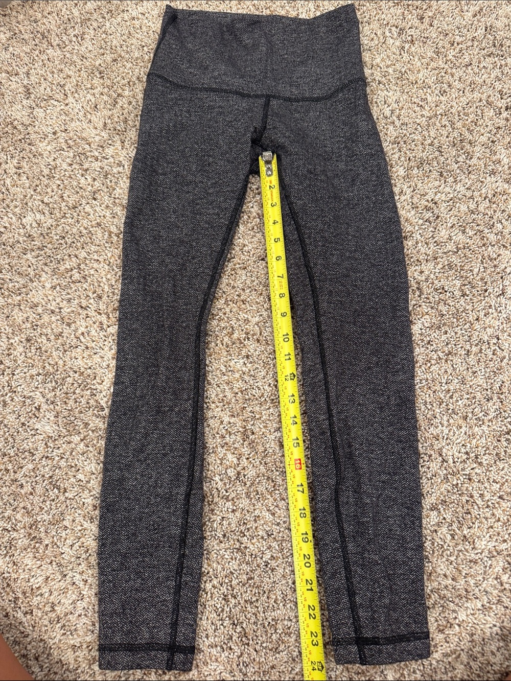 Lululemon 24” Gray High-Waist Active Leggings